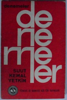 Denemeler Kod: 2-I-31 - Suut Kemal Yetkin